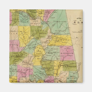 Map of the State of Alabama Magnet