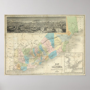 Map Of The State Of California Poster