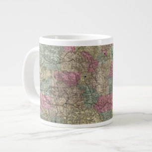 Map of the State of Colorado Large Coffee Mug
