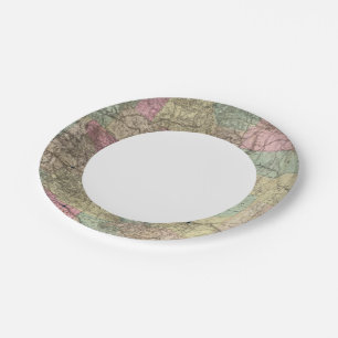 Map of the State of Colorado Paper Plate
