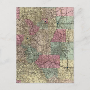 Map of the State of Colorado Postcard