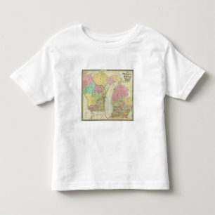 Map of the State of Michigan Toddler T-Shirt