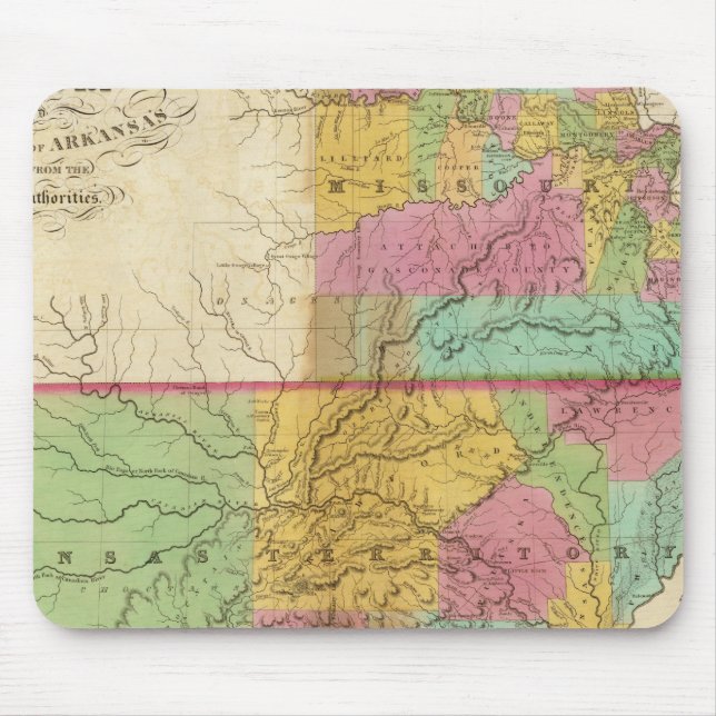 Map of the State of Missouri Mouse Pad (Front)