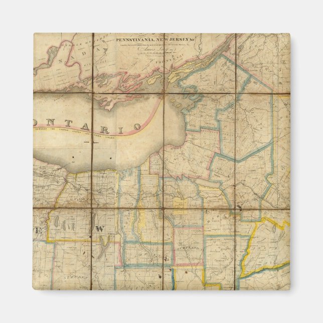 Map of the State of New York Magnet (Front)