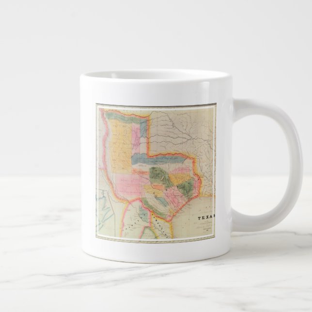 Map of the state of Texas | 1835 Large Coffee Mug (Right)