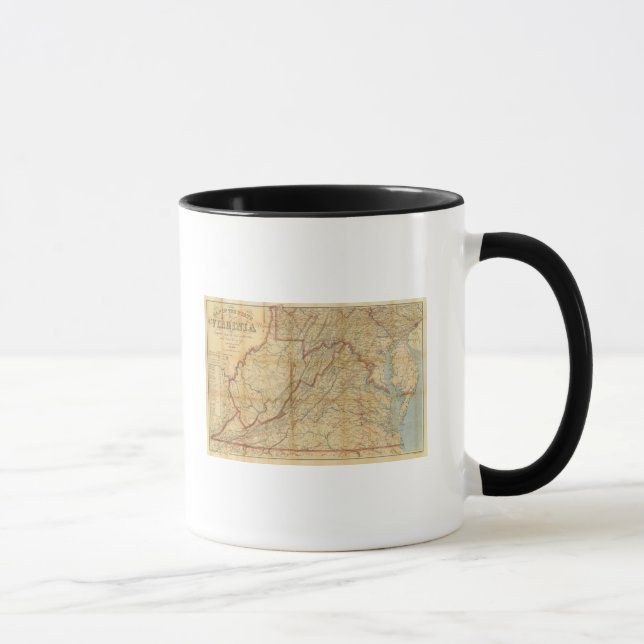 Map of the state of Virginia Mug (Right)
