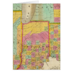 Map of the States Of Ohio Indiana & Illinois