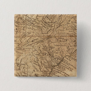 Map of the States of Virginia and North Carolina 15 Cm Square Badge