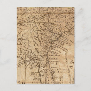 Map of the States of Virginia and North Carolina Postcard