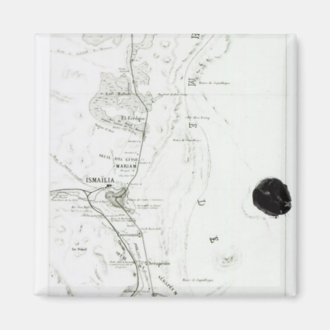 Map of the Suez Canal, c.1869 Magnet (Front)