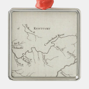 Map of the Tennessee Government Metal Tree Decoration