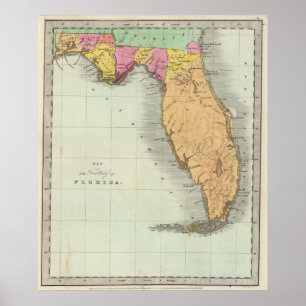 Map of the Territory of Florida 2 Poster