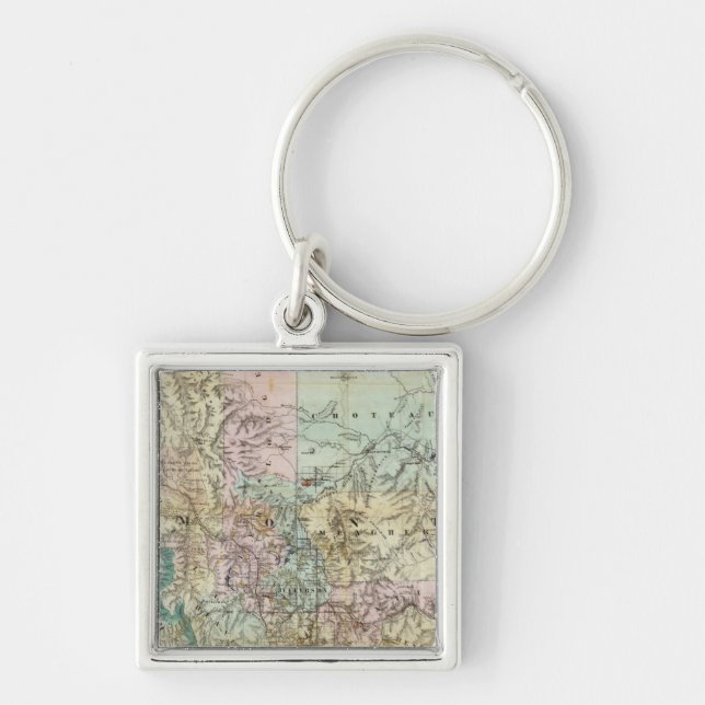Map Of The Territory Of Montana Key Ring (Front)