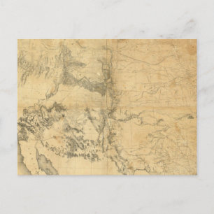 Map of The Territory of The United States Postcard