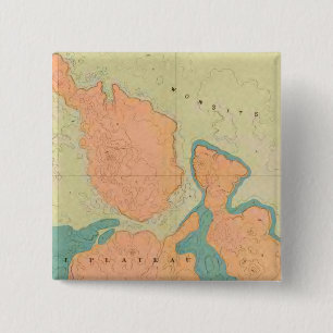 Map Of The Uinkaret Plateau 15 Cm Square Badge