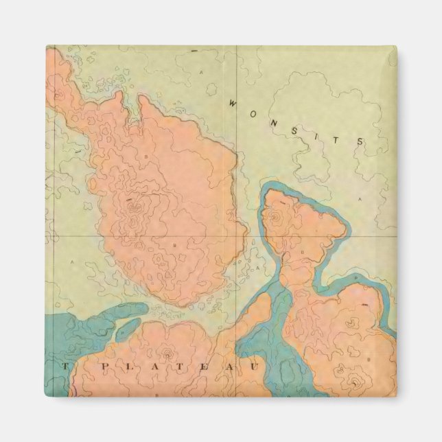 Map Of The Uinkaret Plateau Magnet (Front)