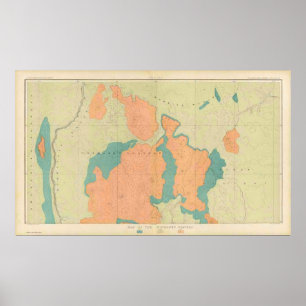 Map Of The Uinkaret Plateau Poster