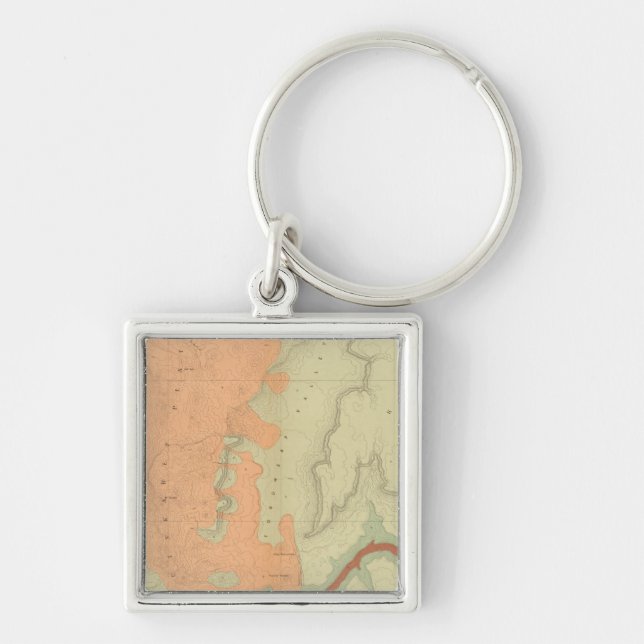 Map Of The Uinkaret Plateau South Half Key Ring (Front)