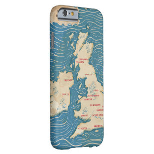 Map of the United Kingdom Vintage Poster Barely There iPhone 6 Case