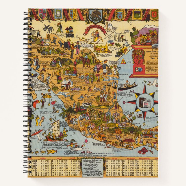 Map of The United Mexican States Notebook (Front)