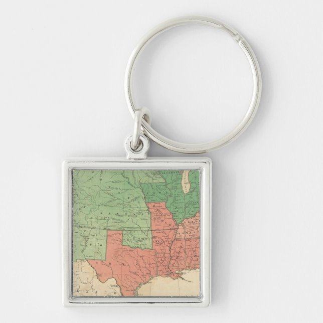 Map of The United States 2 Key Ring (Front)