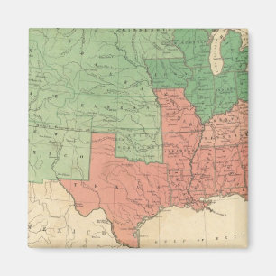 Map of The United States 2 Magnet