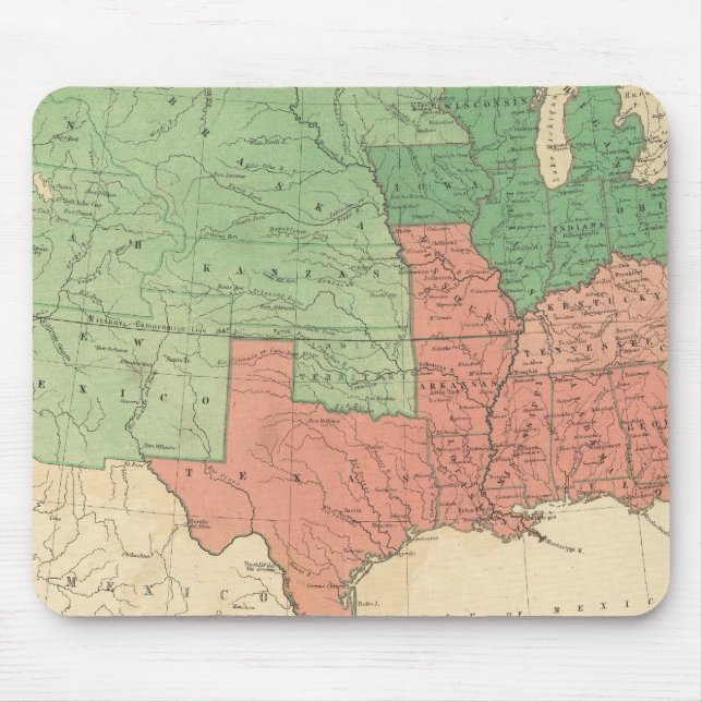 Map of The United States 2 Mouse Pad (Front)