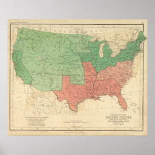Map of The United States 2 Poster