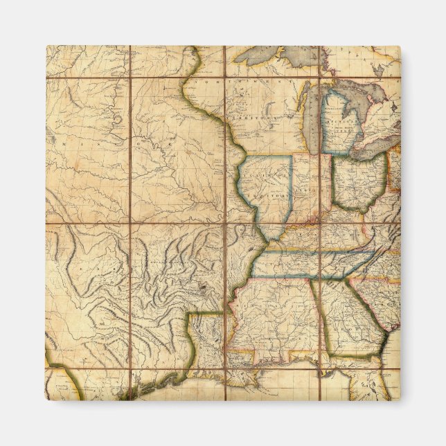 Map of the United States 3 Magnet (Front)