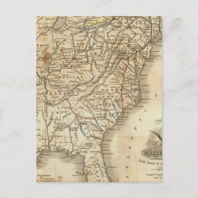 Map Of The United States 3 Postcard (Front)