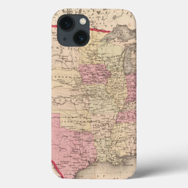 Map of the United States 5 Case-Mate iPhone Case (Back)