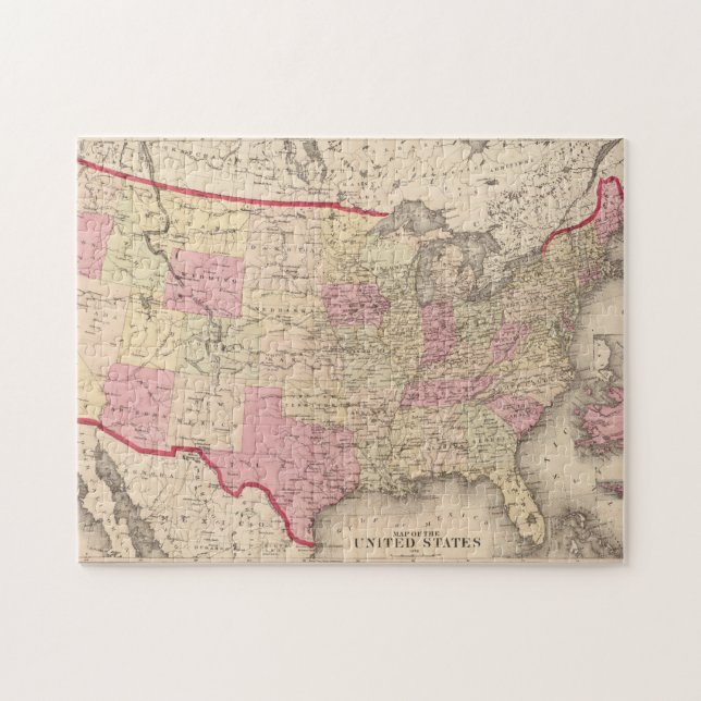 Map of the United States 5 Jigsaw Puzzle (Horizontal)