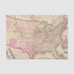 Map of the United States 5 Tissue Paper