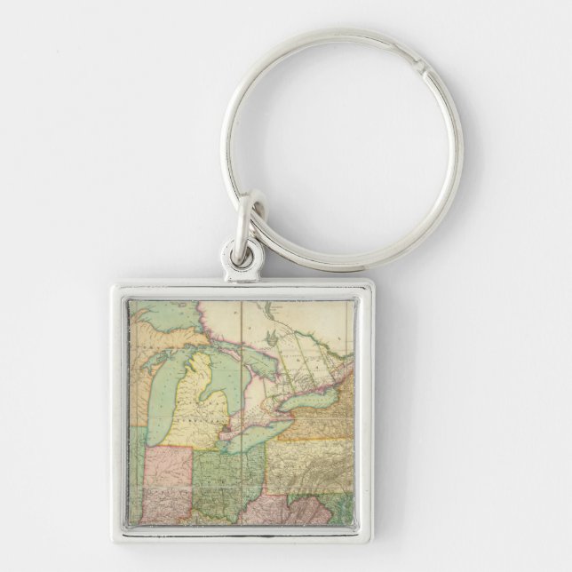 Map of the United States 6 Key Ring (Front)