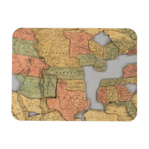 Map of the United States and Canada Magnet