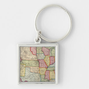 Map Of The United States, And Territories Key Ring