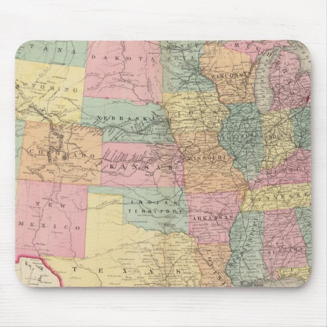 Map of the United States and Territories Mouse Pad (Front)