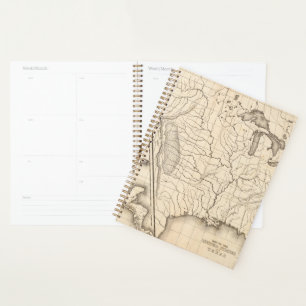 Map of the United States and Texas 2 Planner