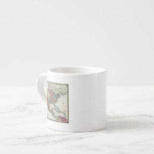 Map Of The United States, Canada, Mexico Espresso Cup
