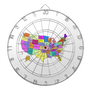 Map of the United States Dartboard