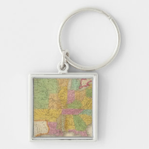 Map of The United States Key Ring