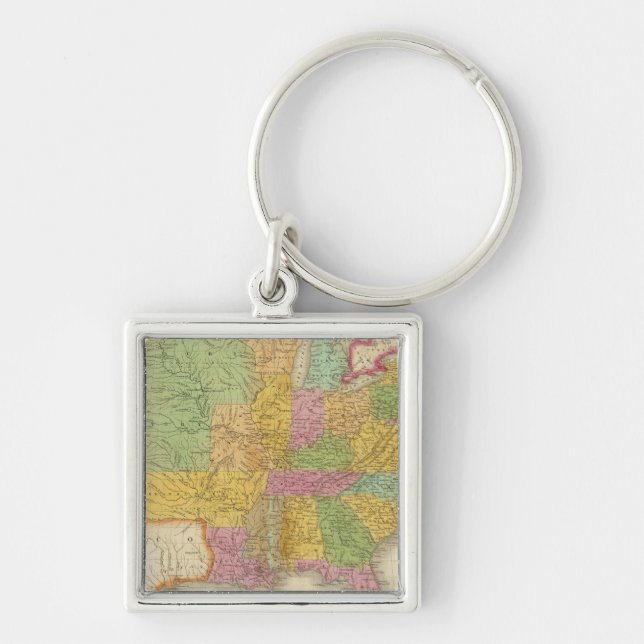 Map of The United States Key Ring (Front)