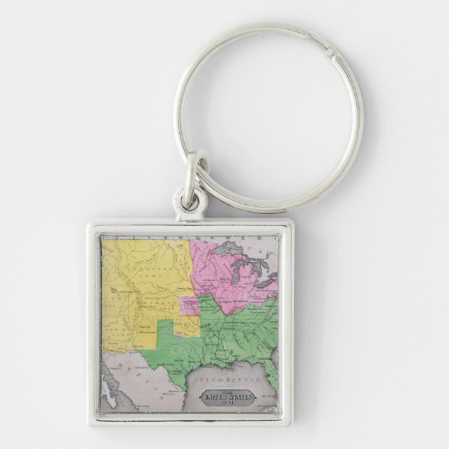 Map of the United States Key Ring (Front)