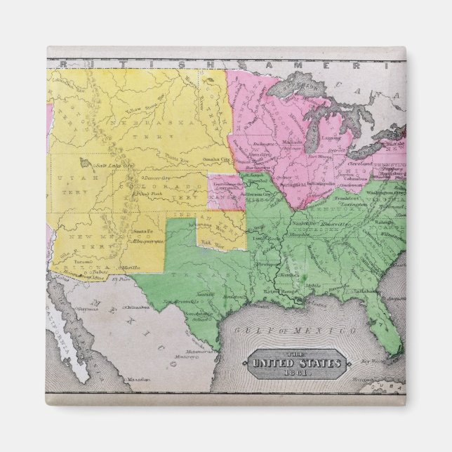 Map of the United States Magnet (Front)