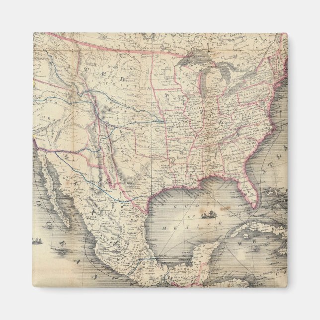 Map Of The United States Magnet (Front)