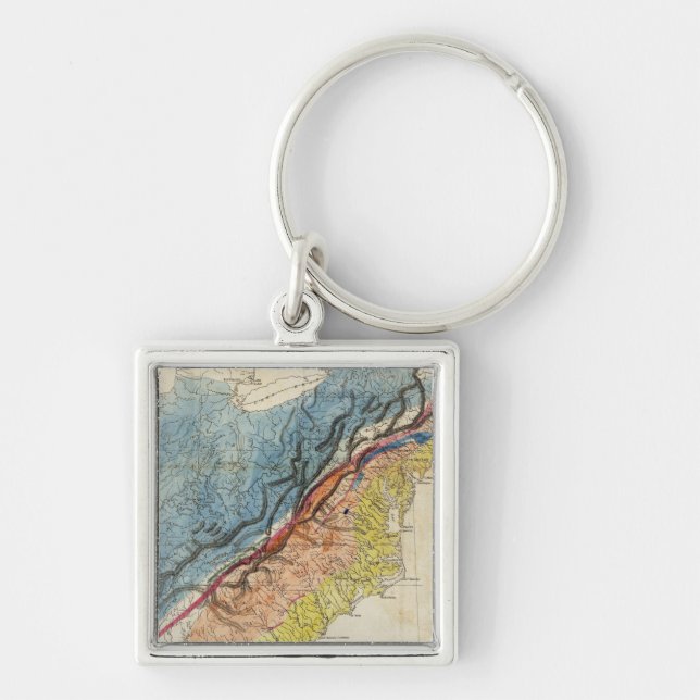 Map of the United States of America 3 Key Ring (Front)