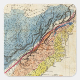 Map of the United States of America 3 Square Sticker