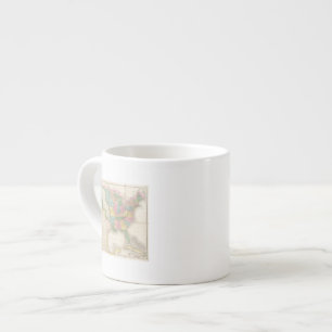 Map of the United States Of North America Espresso Cup