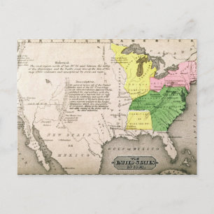 Map of the United States Postcard