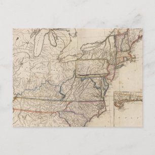 Map of the United States Postcard